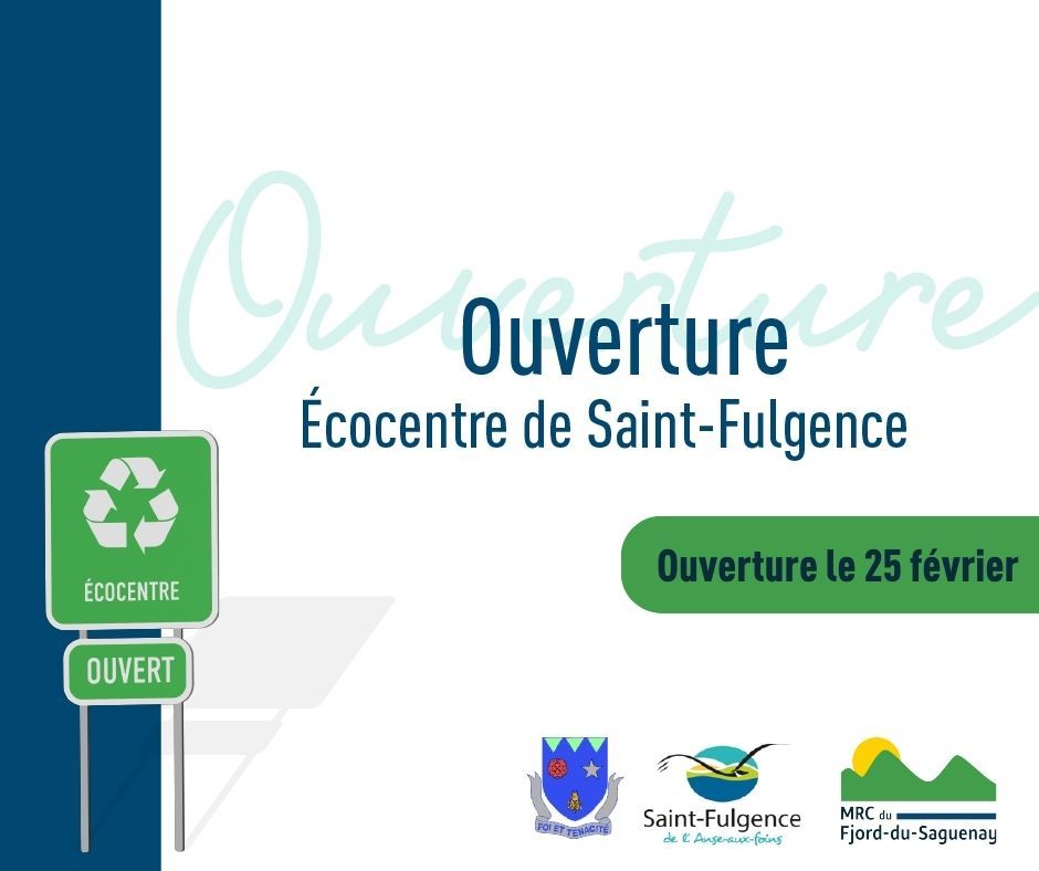 Ouverture de l’écocentre Municipalité de StFulgence